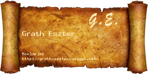 Grath Eszter névjegykártya